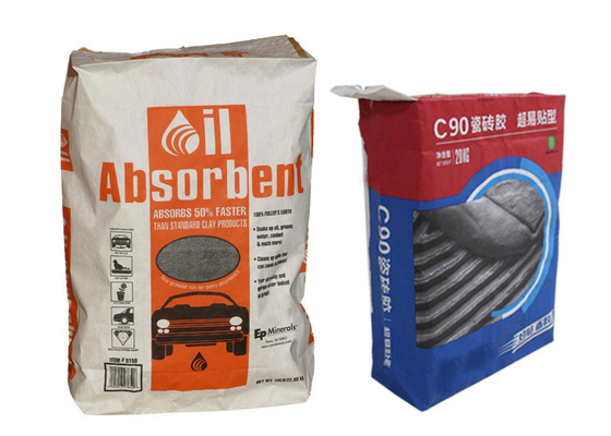 Sacos de papel 15kg 20kg 25kg de Clay Granular Absorbent Pasted Valve Multiwall