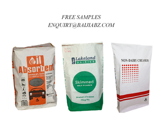 O produto químico absorvente do derramamento líquido colou os sacos de papel 15kg 20kg de Multiwall