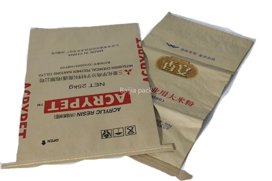 60cmx40cmx10cm Bolsas de Papel Kraft Multiwall Impresso sob medida