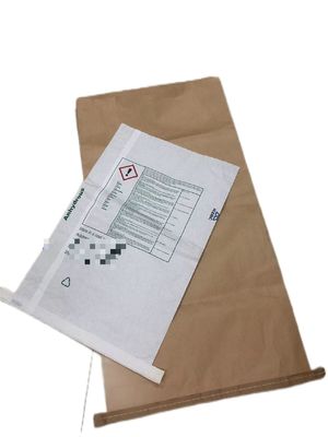 Sacos de papel de parede múltipla com boca aberta costurados e ambientalmente corretos