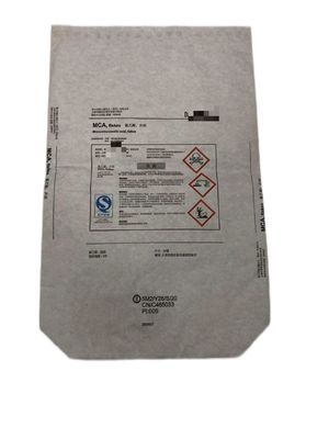 Sacos de papel de parede múltipla de 25 kg, fundo quadrado, boca aberta para embalagens químicas