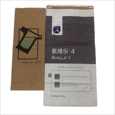 Sacos industriais de papel kraft em branco ou marrom para embalagens em pó e grânulos