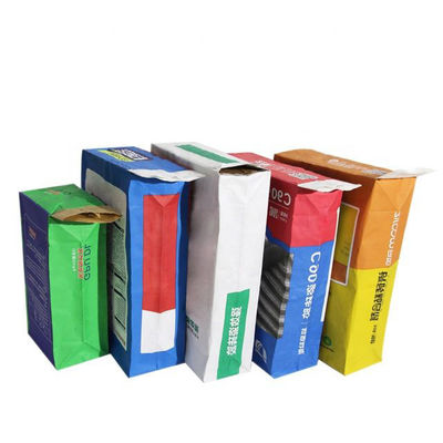 2 camada 3 camada Bolsas de válvulas de papel kraft com plástico interior Para embalagem cimento mastiga pó químico 20kg 25kg 50kg