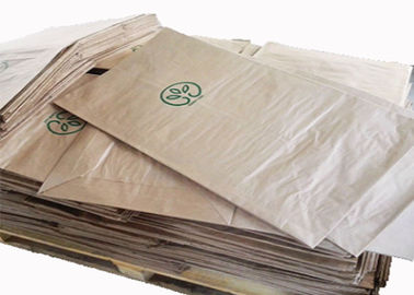 Sacos de papel biodegradáveis de Brown Kraft do desperdício do jardim da jarda dos sacos de papel da parte inferior da pitada