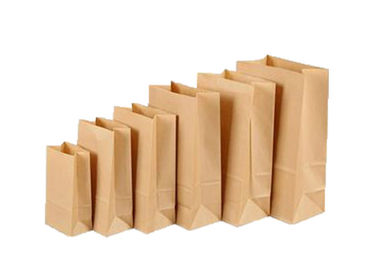 Da parte inferior amigável da forma do bloco do saco de papel 60g-120g/M2 de Eco rolamento forte da carga Brown Kraft