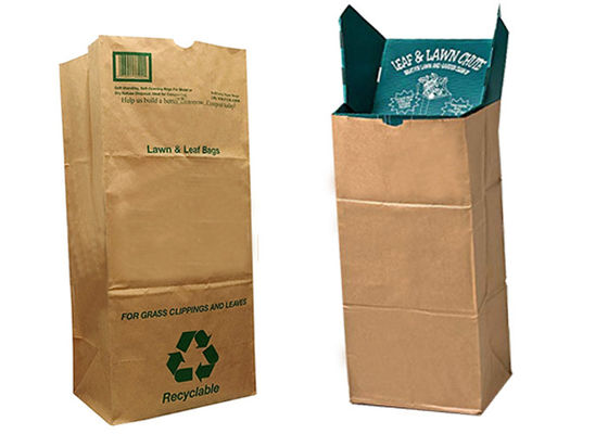o desperdício de jarda de papel de 30 galões 110L ensaca sacos de papel biodegradáveis do gramado