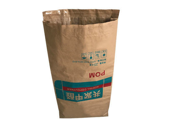 Saco de papel kraft industrial multicamada amostra grátis 15kg 20kg 25kg