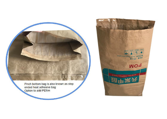Calor quente colado do esparadrapo do derretimento - sacos de papel selados com impressão feita sob encomenda
