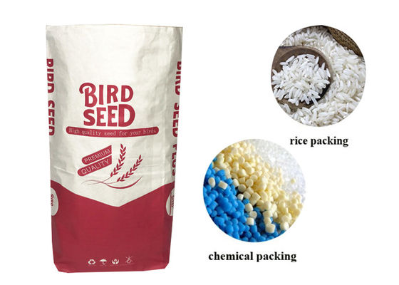 Sacos de papel da dupla camada 25kg Multiwall Kraft para Cat Litter Animal Feed Packaging