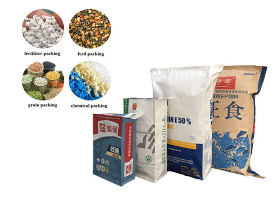 sacos de papel industriais do ofício da válvula do uso de 10kg 20kg 25kg 50kg para o material da alimentação do alimento