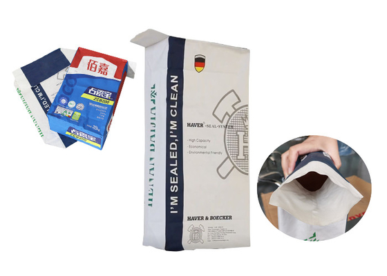 Sacos de papel colados reciclados de Kraft do saco da válvula com o filme do PE ou o forro opcional do PE