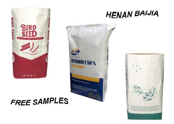 Empacotamento feito sob encomenda da farinha de trigo do pão de Logo Kraft Paper Bag For