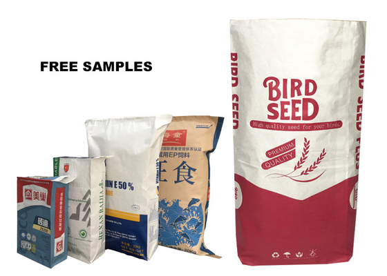 5kg 10kg 15kg 20kg 20LB 2 camadas ou 3 camadas multi sacos de papel de parede para embalagem de farinha