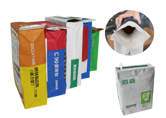 O empacotamento colado do papel de embalagem de Multiwall da válvula ensaca 25kg para o pó químico