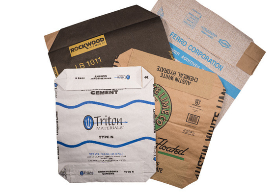 Sacos de papel colados 15kg 20kg 25kg de Multiwall da válvula do derramamento pó químico absorvente líquido