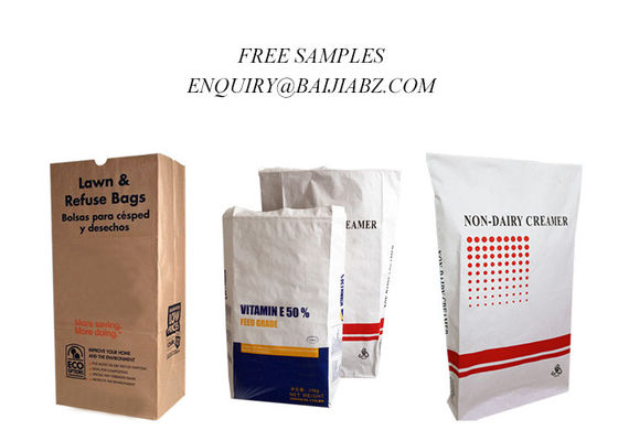 Produto comestível inferior dos sacos do papel de parede do quadrado aberto da boca multi