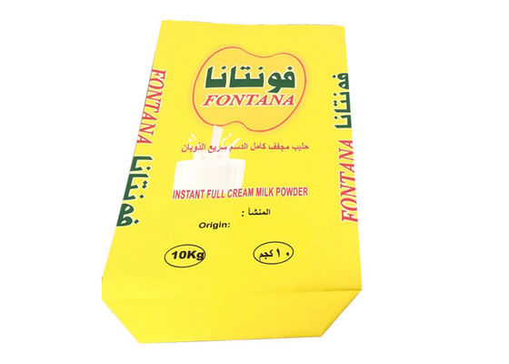Sacos de papel biodegradáveis ​​20kg 25kg selados termicamente para leite em pó