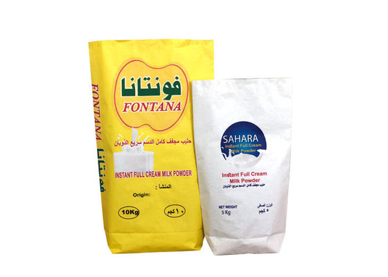 Embalagem de leite em pó 20kg 25kg multi sacos de papel de parede 3 camadas forrado a pe