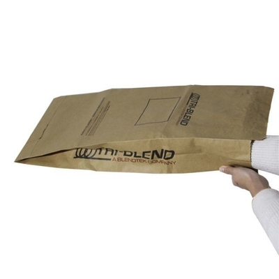 O empacotamento reciclado do coco dos sacos de papel da parte inferior da pitada aceita Logo Print