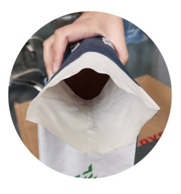 Saco de papel kraft multifoliado com válvula colada personalizada para cimento 3 camadas