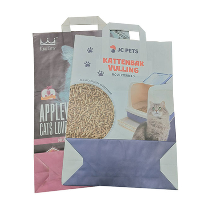 Sacos de papel personalizados de Kraft para Cat Little Animal Food
