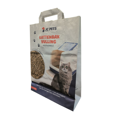 Sacos de papel personalizados de Kraft para Cat Little Animal Food