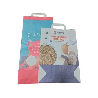 Sacos de papel personalizados de Kraft para Cat Little Animal Food
