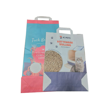 sacos de papel de 5kg 10kg Kraft para o tamanho de Cat Little Animal Food Customized