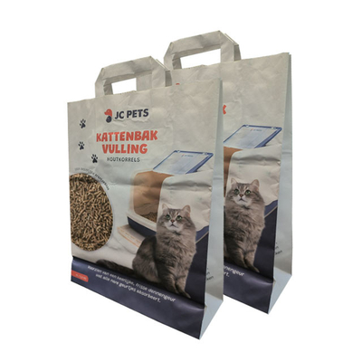 Sacos de empacotamento brancos Logo Paper Bag Firm Bottom feito sob encomenda do papel de embalagem de Brown