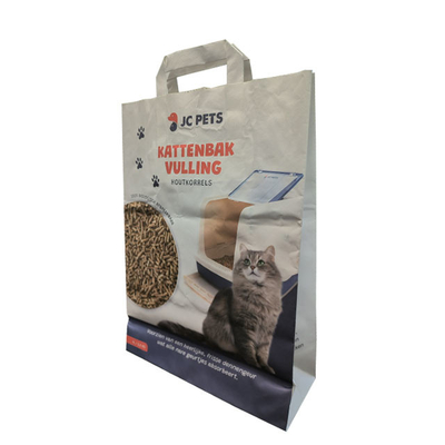 Sacos de papel biodegradáveis de Kraft para Cat Litter Packaging Custom Print