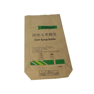 Sacos de papel de Kraft da farinha de milho do ISO 5kg para o empacotamento da farinha de trigo