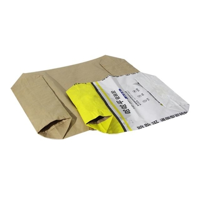 Fácil abertura e enchimento Válvula colada Sacos de papel multicamada 25kg para cimento
