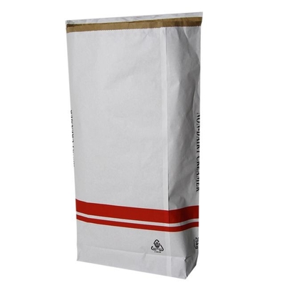 Sacos de papel 3ply da parte inferior da pitada nenhuma selagem mais contínua da poluição