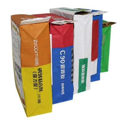 Sacos de papel colados feitos sob encomenda de Multiwall da válvula para a farinha que empacota 5Kg 10kg 20kg 25kg