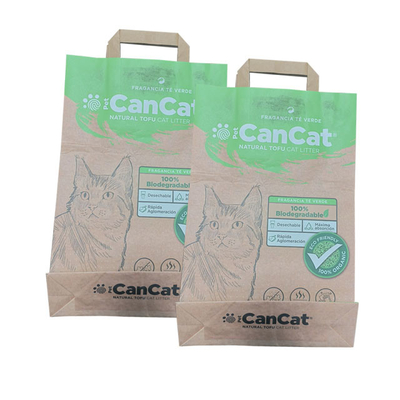 os sacos de empacotamento Cat Litter Poop Bags Heat do papel de embalagem de 6L 10L 12L selaram