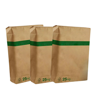 20kg 25kg colou saco de papel da camada dos sacos de papel de Multiwall da válvula a durabilidade alta do multi
