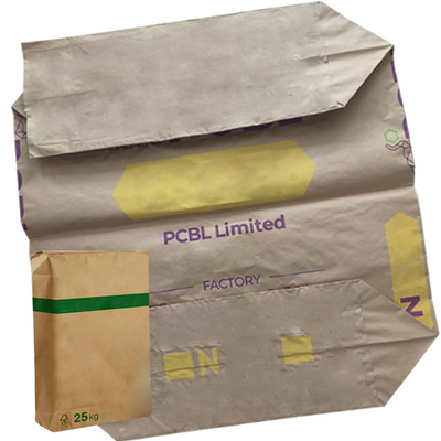resistente de umidade inferior do bloco quadrado dos sacos de papel da válvula de 20kg Multiwall