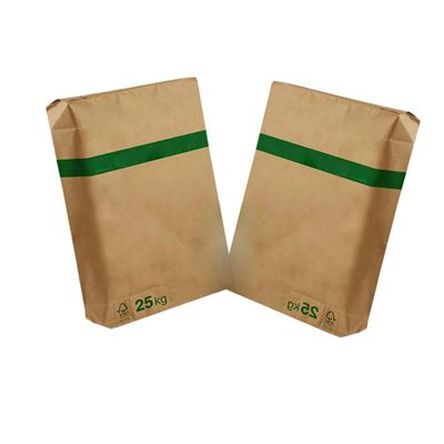 O produto comestível 3layer colou os sacos de papel 25kg Flexo de Multiwall da válvula impresso