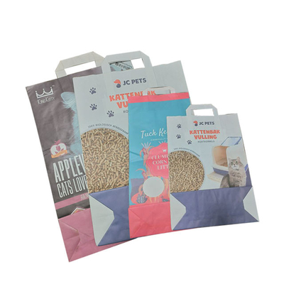 Calor imprimindo feito sob encomenda de 6L 10L - selou Cat Litter Bags Wear Resistance biodegradável