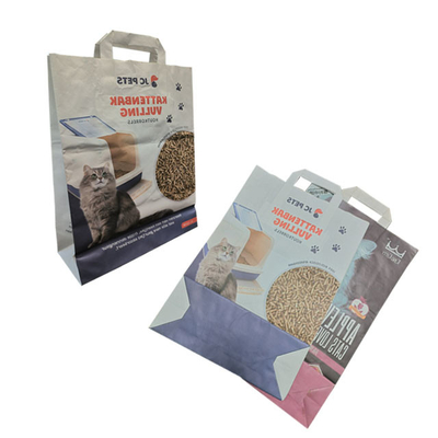 Sacos de papel abertos de Kraft da boca para Cat Litter Packaging
