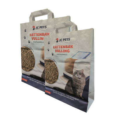 Sacos de papel abertos de Kraft da boca para Cat Litter Packaging