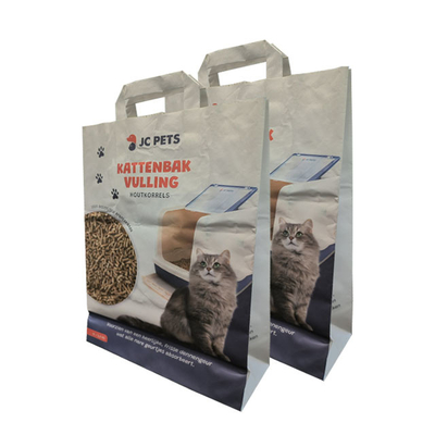 laminação branca feita sob encomenda dos PP dos sacos de eliminação da maca de gato de 3.6kg 7L Logo Pet