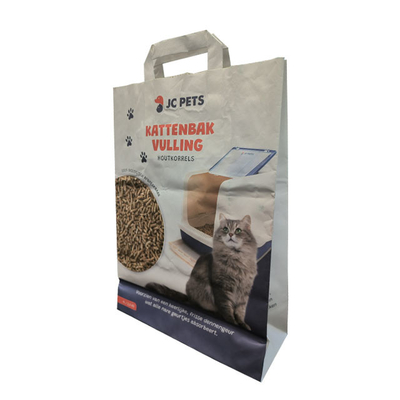 Tofu Multilayer biodegradável Cat Litter Packaging Bag dos sacos de papel 5kg de Kraft