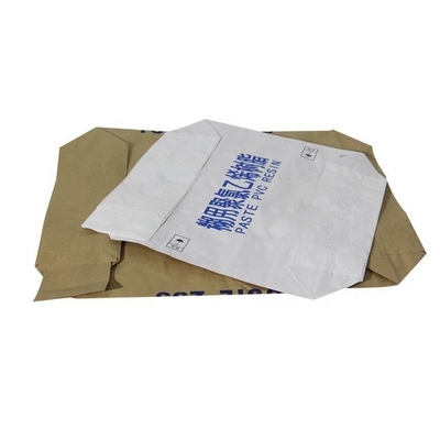 Sacos de papel com válvula de 25 kg, material durável branco ou marrom para embalagem