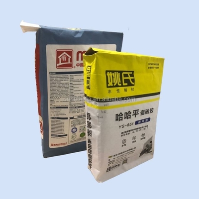 Sacos de válvula de papel com tipo de fechamento personalizado à prova de umidade