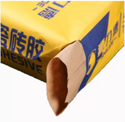 Sacos de papel imprimindo feitos sob encomenda da válvula com os punhos para a aplicação do produto comestível