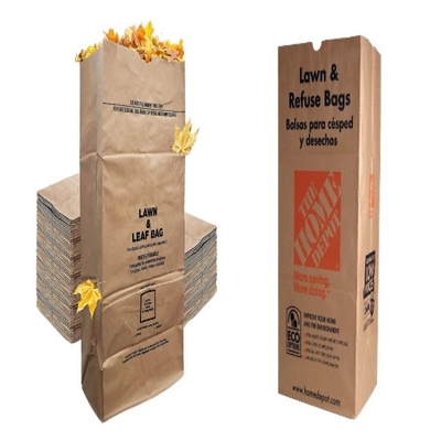 Sacos de papel recicláveis ​​ecologicamente corretos para coleta de jardim