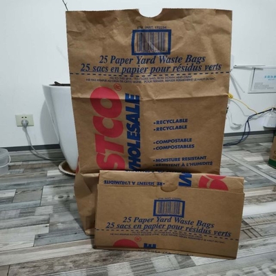 Sacos de papel de gramado feitos sob encomenda de tamanhos diferentes e ecologicamente corretos