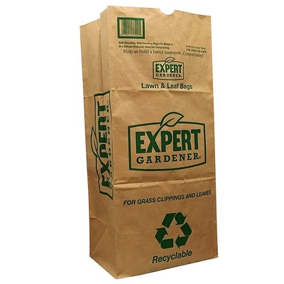 Aceitamos sacos de lixo de papel reciclável personalizados grandes de 30 galões