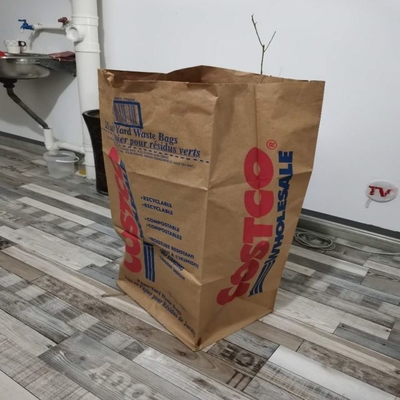 Aceitamos sacos de lixo de papel reciclável personalizados grandes de 30 galões
